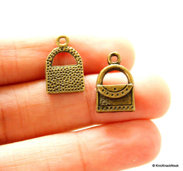5 x Handbag / Purse Antique Bronze Charms